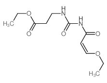 N-[(3-乙氧基丙烯酰基)氨基甲酰基]-β-丙氨酸乙酯 结构式