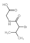 DL-α-溴异戊酰甘氨酸 结构式