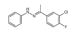 1-(3-氯-4-氟苯基)乙酮 2-苯腙 结构式