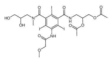 N3-[2,3-二(乙酰氧基)丙基]-N1-(2,3-二羟丙基)-2,4,6-三碘-5-[(2-甲氧基乙酰基)氨基]-N1-甲基-1,3-苯二甲酰胺 结构式