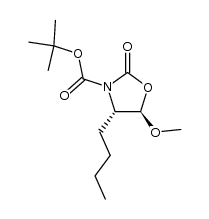 (4S,5R)-3-叔丁氧羰基-4-丁基-5-甲氧基-2-恶唑烷酮 结构式