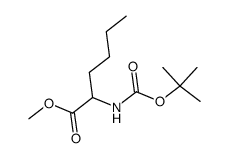 N-叔丁氧羰基-DL-正亮氨酸甲酯 结构式