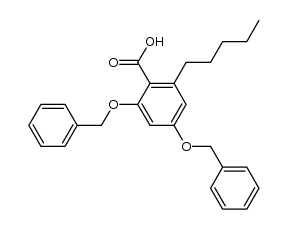 2,4-二苄氧基-6-戊基苯甲酸 结构式
