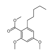 2,4-二甲氧基-6-戊基苯甲酸甲酯 结构式