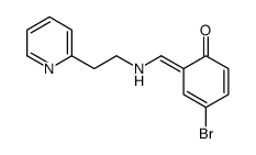 4-溴-2-[[[2-(2-吡啶基)乙基]亚氨基]甲基]苯酚 结构式