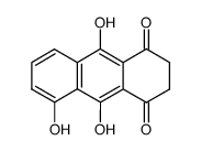 2,3-二氢-5,9,10-三羟基-1,4-蒽二酮 结构式