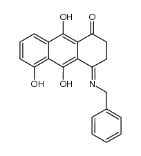 3,4-二氢-5,9,10-三羟基-4-[(苯甲基)亚氨基]-1(2H)-蒽酮 结构式