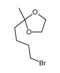 2-(4-溴丁基)-2-甲基-1,3-二氧戊环 结构式
