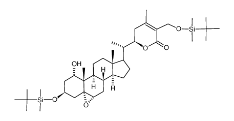 (6R)-6-((1S)-1-((1S,3S,4aR,5aS,6aS,6bS,9aS,11aS,11bS)-3-((叔丁基二甲基硅基)氧基)-1-羟基-9a,11b-十六氢二甲基环戊并[1,2]菲并[8a,9-b]环氧乙烷-9-基)乙基)-3-(((叔丁基二甲基硅基)氧基)甲基)-4-甲基-5,6-二氢-2H-吡喃-2-酮 结构式