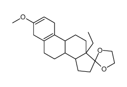 13-乙基-3Β-甲氧基甾烷-2,5(10)-二烯-17-酮-17-环亚乙基缩酮 结构式