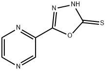 5-(吡嗪-2-基)-1,3,4-恶二唑-2-硫酮 结构式