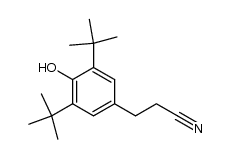3-(3,5-二叔丁基-4-羟基苯基)丙腈 结构式