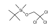 叔丁基二甲基(2,2,2-三氯乙氧基)硅烷 结构式