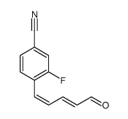 3-氟-4-(5-氧代-1,3-戊二烯-1-基)苯甲腈 结构式