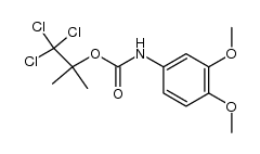 (3,4-二甲氧基苯基)氨基甲酸-2,2,2-三氯-1,1-二甲基乙酯 结构式