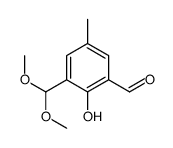 3-(二甲氧基甲基)-2-羟基-5-甲基苯甲醛 结构式
