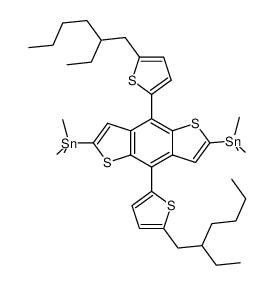 2,6-二(三甲基锡)-4,8-二(5-(2-乙基己基)噻吩基-2-)-苯并二噻吩 结构式
