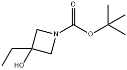 3-乙基-3-羟基氮杂环丁烷-1-羧酸叔丁酯 结构式
