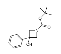 3-羟基-3-苯基氮杂丁烷-1-羧酸叔丁酯 结构式