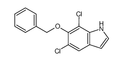 5,7-二氯-6-苄氧基-1H-吲哚 结构式