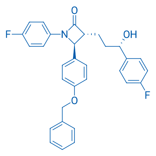 (3R,4S)-1-(4-氟苯基)-3-[(3S)-3-(4-氟苯基)-3-羟基丙基]-4-[4-(苯甲氧基)苯基]-2-氮杂环丁酮 结构式