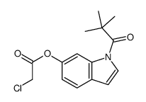 Acetic acid, 2-chloro-, 1-(2,2-dimethyl-1-oxopropyl)-1H-indol-6-yl ester 结构式
