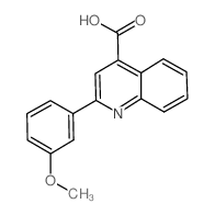 2-(3-甲氧基苯基)喹啉-4-羧酸 结构式
