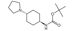 叔丁基((1r,4r)-4-(吡咯烷-1-基)环己基)氨基甲酸酯 结构式