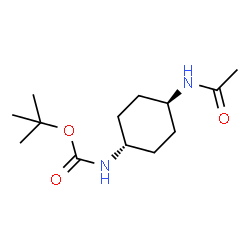 反式-N-BOC-(4-氨基环己基)乙酰胺 结构式