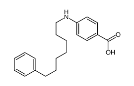 4-(7-苯基庚基氨基)苯甲酸 结构式