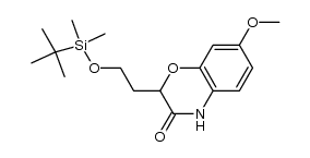 2-(2-叔丁基二甲基硅氧基乙基)-3,4-二氢-7-甲氧基-3-氧代-2H-1,4-苯并恶嗪 结构式