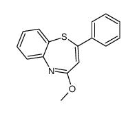 4-甲氧基-2-苯基-1,5-苯并硫氮杂䓬 结构式