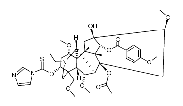3-O-(咪唑基硫代羰基)-乌头碱 结构式