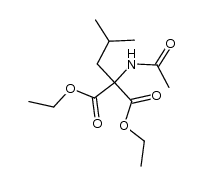 2-乙酰氨基-2-异丁基丙二酸二乙酯 结构式