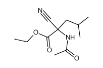 2-乙酰氨基-2-氰基-4-甲基戊酸乙酯 结构式