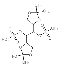 1,2:5,6-二-O-异亚丙基-D-甘露醇-3,4-二甲磺酸酯 结构式