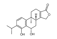 Phenanthro[1,2-c]furan-1(3H)-one, 3b,4,5,9b,10,11-hexahydro-5,6-dihydroxy-9b-methyl-7-(1-methylethyl)-, (3bR,5S,9bS)- 结构式