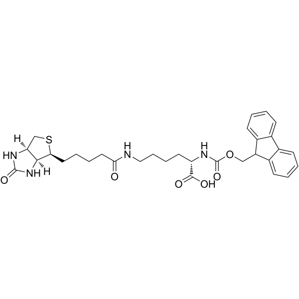 N-Fmoc-N’-生物素-L-赖氨酸 结构式