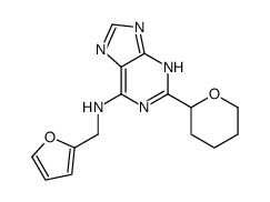 N-糠基-9-四氢吡喃-2-基-9H-嘌呤-6-胺 结构式