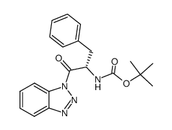 Carbamic acid, N-[(1S)-2-(1H-benzotriazol-1-yl)-2-oxo-1-(phenylmethyl)ethyl]-, 1,1-dimethylethyl ester 结构式