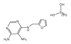 N4-furfuryl-pyrimidine-4,5,6-triyltriamine, sulfate 结构式