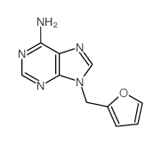 9-(呋喃-2-基甲基)嘌呤-6-胺 结构式