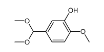 5-(二甲氧基甲基)-2-甲氧基苯酚 结构式