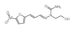 1-(2-羟乙基)-1-[(E)-[(E)-3-(5-硝基呋喃-2-基)丙-2-烯亚基]氨基]脲 结构式
