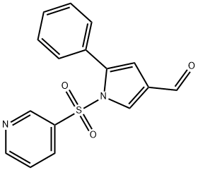 5-苯基-1-(吡啶-3-基磺酰)-1H-吡咯-3-甲醛 结构式