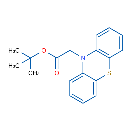 吩噻嗪-10-基-乙酸叔丁酯 结构式
