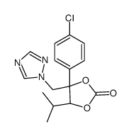 (4S,5R)-4-(4-氯苯基)-5-异丙基-4-(1,2,4-三唑-1-基甲基)-1,3-二氧杂环戊烷-2-酮 结构式