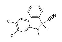 α-[(3,4-二氯苯基)甲氨基]-α-甲基苯乙腈 结构式