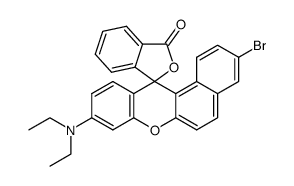 3-溴-9-(二乙氨基)螺[12H-苯并[a]占吨-12,1'(3'H)-异苯并呋喃]-3'-酮 结构式