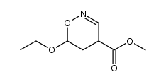 6-乙氧基-5,6-二氢-4H-1,2-恶嗪-4-羧酸甲酯 结构式